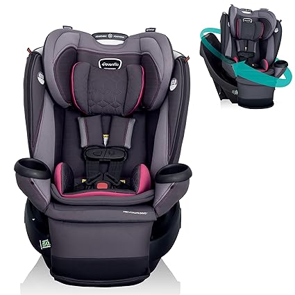 Photo 1 of Evenflo Revolve360 Extend All-in-One Rotational Car Seat with Quick Clean Cover (Rowe Pink)
