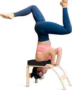 Photo 1 of THUNDESK Yoga Inversion Bench Headstand Prop Upside Down Chair for Balance Training Core Strength Building Backbends Yoga Asana Practice Chair
