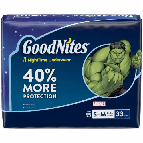 Photo 1 of GoodNites Boys' Nighttime Bedwetting Underwear - S/M - 33ct