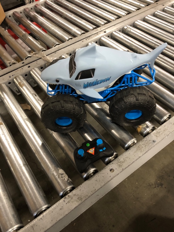 Photo 2 of Monster Jam, Official Megalodon Storm All-Terrain Remote Control Monster Truck for Boys and Girls, 1:15 Scale, Kids Toys for Ages 4-6+