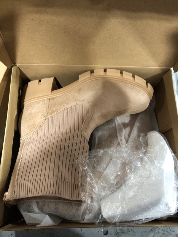 Photo 1 of WOMEN'S PLATFORM ANKLE BOOTS SOLE CHUNKY SIZE 9.5 