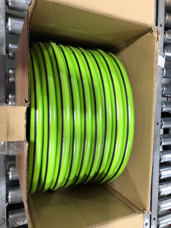 Photo 2 of Garden Hose 5/8 in. x 100 ft, Heavy Duty, Lightweight Water Hose, 3/4 Solid Male Female Fittings,Drinking Water Safe, 600 Burst PSI 100 FT Green-Black