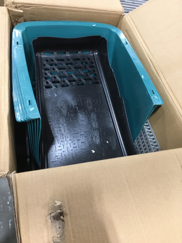 Photo 1 of Chicken Nesting Boxes Chicken Laying Boxes with Perch Roll Out Nesting Boxes for Chickens Nesting Boxes for Chicken coop Nest Box Large Green 6+6