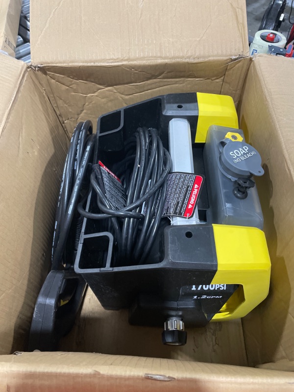 Photo 2 of Karcher K1700 Cube 1700 PSI 1.2 GPM Electric Power Pressure Washer with Turbo, 15°, & Soap Nozzles