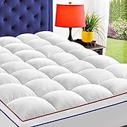 Photo 1 of  Topper King Size Cooling Mattress Pad Cover Extra Thick Mattress Pad 3D+7D Down Alternative Filling Plush Mattress Topper Pillow-Top with Deep Pocket Fitted to 8-21”Mattress