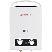 Photo 1 of Portable Water Heater, Camplux 1.5 GPM Tankless Gas Water Heater, Outdoor Camping Water Heater Propane Shower, White
