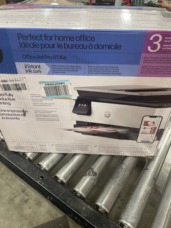 Photo 2 of HP OfficeJet Pro 8135e All-in-One Printer, Color, Printer for Home, Print, Copy, scan, fax, Instant Ink Eligible; Automatic Document Feeder; Touchscreen; Quiet Mode; Print Over VPN New Version