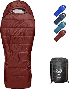 Photo 1 of Azitrek 0 Degree Mummy Sleeping Bags for Adults Camping | XXL Big and Tall 3-4 Season Warm Cool | Cold Weather Winter Sleeping Bag w. Compression Sack Youth | Side Sleeper Friendly