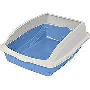 Photo 1 of Van Ness Pets Large High Sided Cat Litter Box with Frame, Blue, CP4
