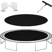 Photo 1 of Liliful Replacement Trampoline Mat Round Trampoline Pad Replacement Spring Mats Waterproof Jumping Pad Trampoline Parts with Spring Hook and Gloves, Fits Trampoline, Not Include Spring

