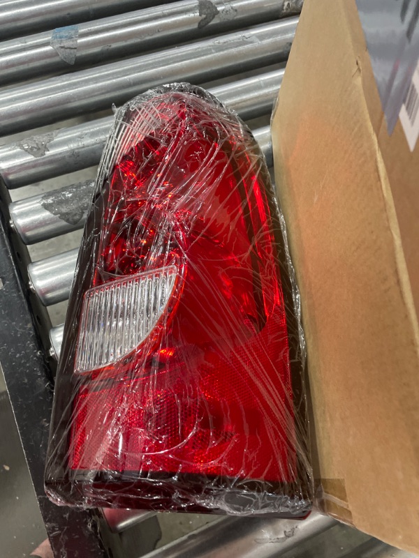 Photo 3 of HECASA Tail Lights Compatible with 2003-2007 Chevy Silverado 1500 2500 3500 w/Bulb and Harness Rear Lamp Set Replacement for GM2800174 GM2801174 (Red/Clear Lens + Chrome Housing)