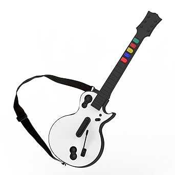 Photo 1 of DOYO Guitar Hero Guitar for PlayStation 3 and PC, Wireless White Guitar Controller with Strap for Clone Hero, Rock Band and Guitar Hero Games (5 Buttons)