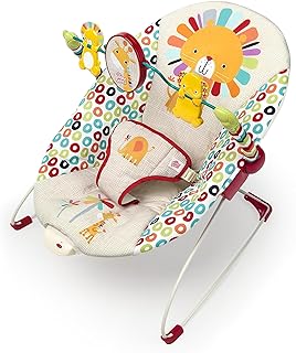 Photo 1 of Bright Starts Portable Baby Bouncer Soothing Vibrations Infant Seat with Removable -Toy Bar, 0-6 Months 6-20 lbs (Playful Pinwheels)
