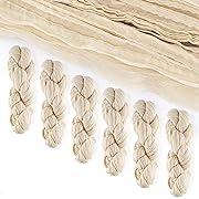 Photo 1 of 6 Pack Cheese Cloth Table Runners, 10 Foot Cheesecloth Table Runner Boho, Cheesecloth Table Runner 35x120, Ivory Cheesecloth Table Runner, Ivory Table Runners, Wedding Arch Draping Fabric
