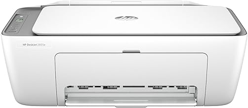 Photo 1 of HP DeskJet 2755e Wireless Color All-in-One Printer with bonus 6 months Instant Ink (26K67A), white