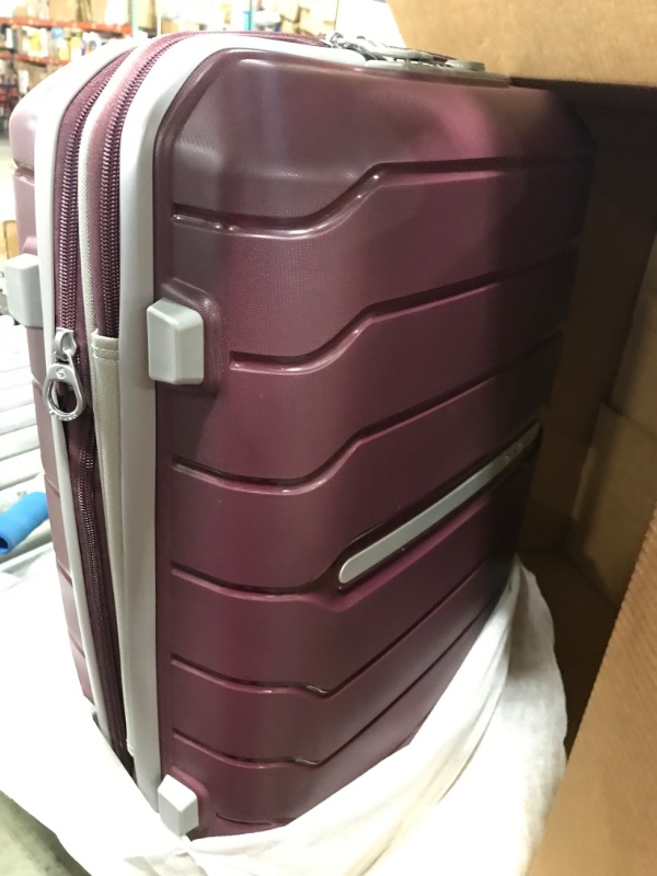 Photo 3 of Samsonite Freeform Hardside Expandable with Double Spinner Wheels, Carry-On 21-Inch, Merlot Carry-On 21-Inch Merlot