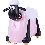 Photo 1 of SAIPOTOYS Shaun the Sheep Ride-On Suitcase Kids Travel Luggage with Wheels Hard Shell Case for Toddler Children Carry on
