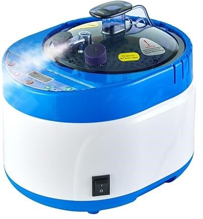 Photo 1 of ZONEMEL Sauna Steamer Portable, Stainless Steel Steam Generator with Remote Control, Spa Machine with Timer Display Mist Moisturizing for Body Detox, Home Spa (Blue, US Plug)