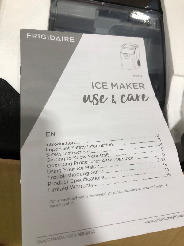 Photo 3 of Frigidaire Countertop Crunchy Chewable Nugget Ice Maker V2, 44lbs per Day, Stainless Steel