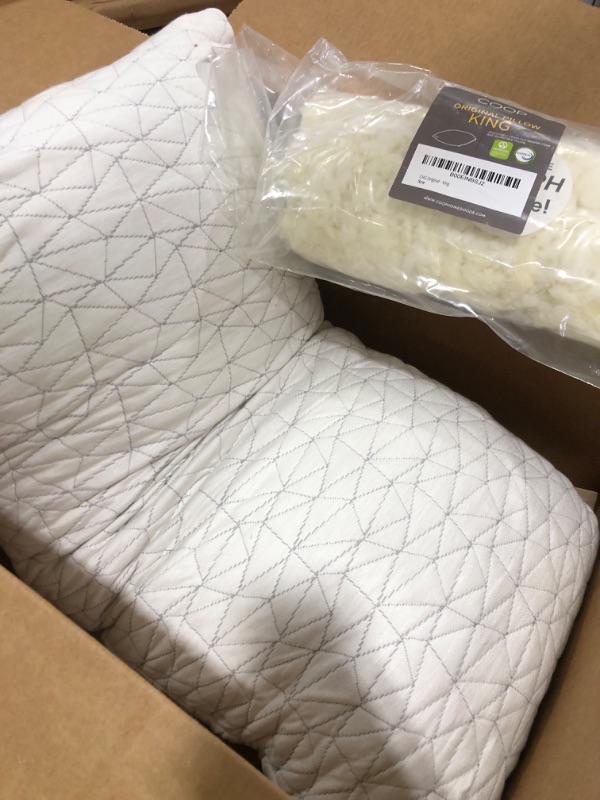 Photo 2 of Coop Home Goods Original Adjustable Pillow, King Size Bed Pillows for Sleeping, Cross Cut Memory Foam Pillows - Medium Firm Back, Stomach and Side Sleeper Pillow, CertiPUR-US/GREENGUARD Gold