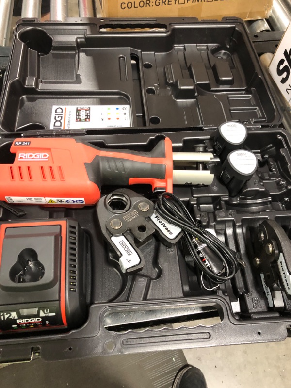 Photo 6 of RIDGID 57373 Model RP 241 Compact Press Tool Kit with 1/2"-1" Pro Press Jaws and Bluetooth