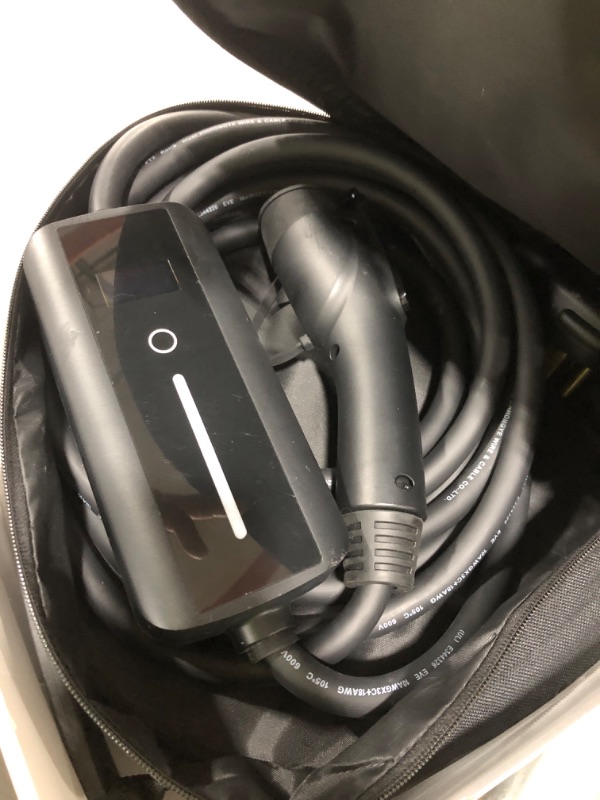 Photo 2 of Level 2 EV Charger, 32A 250V 23ft NEMA 14-50P, Home Level 2 Portable Electric Car Charger with Adjustable Current/Timing, CE FCC UL Cable Certification for All J1772 EVs EV Charger 32A
