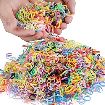 Photo 1 of 4000 Pcs Colorful Rubber Bands for Hair with 2 Hair Styling Tools, 24 Colors Elastic Hair Ties Small Hair Rubber Bands Baby Toddler Hair Ties for Girls Hair Accessories Christmas Gifts