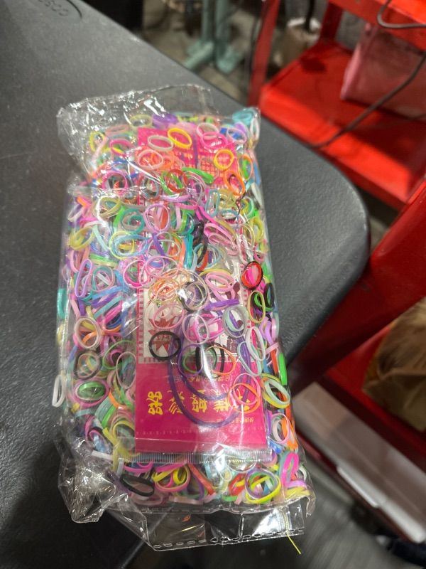 Photo 2 of 4000 Pcs Colorful Rubber Bands for Hair with 2 Hair Styling Tools, 24 Colors Elastic Hair Ties Small Hair Rubber Bands Baby Toddler Hair Ties for Girls Hair Accessories Christmas Gifts