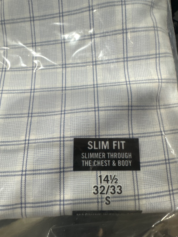 Photo 1 of Calvin Klein Men's Refined Slim Fit Stretch Dress Shirt - Blue 
