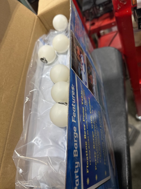 Photo 1 of GoPong Original Pool Party Barge Floating Beer Pong Table with Cooler and Cup Holders