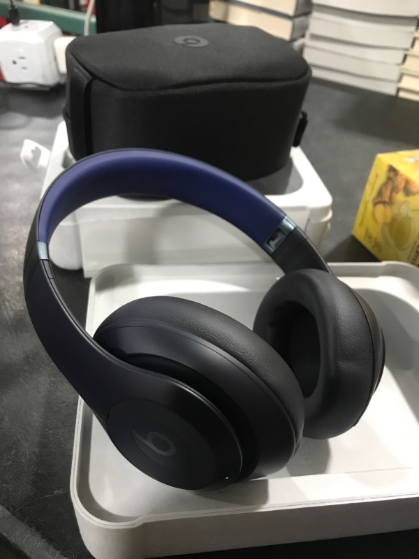 Photo 2 of Beats Studio Pro - Wireless Bluetooth Noise Cancelling Headphones - Personalized Spatial Audio, USB-C Lossless Audio, Apple & Android Compatibility, Up to 40 Hours Battery Life - Navy Navy Studio Pro Without AppleCare+