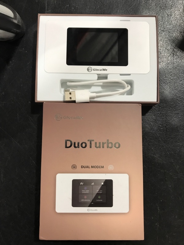 Photo 2 of GlocalMe DuoTurbo 4G LTE Portable WiFi Mobile Hotspot Device for Travel, SIMFREE, No Contract, with Lifetime US 8GB & Global 1GB Data in 150+ Countries, Support 10 Devices Connected (White)
