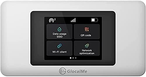 Photo 1 of GlocalMe DuoTurbo 4G LTE Portable WiFi Mobile Hotspot Device for Travel, SIMFREE, No Contract, with Lifetime US 8GB & Global 1GB Data in 150+ Countries, Support 10 Devices Connected (White)
