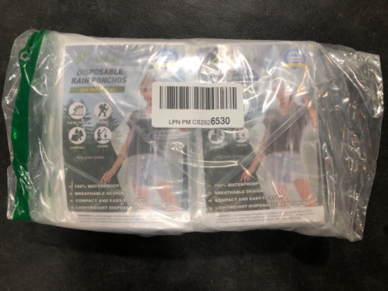 Photo 1 of 10 Pack Disposable Rain Poncho