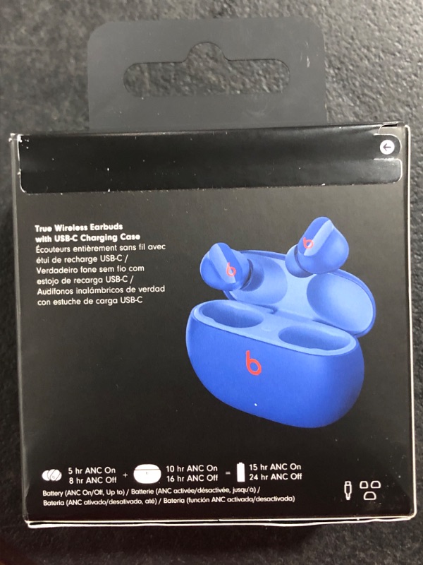 Photo 1 of Beats Studio Buds - True Wireless Noise Cancelling Earbuds - Compatible with Apple & Android, Built-in Microphone, IPX4 Rating, Sweat Resistant Earphones, Class 1 Bluetooth Headphones - Ocean Blue