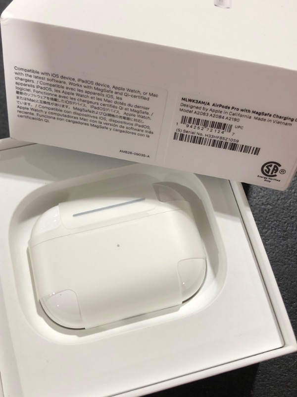 Photo 2 of Apple AirPods Pro True Wireless Bluetooth Headphones (1st Generation) with MagSafe