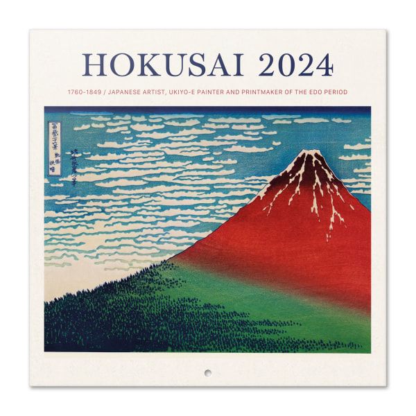 Photo 1 of 2024 TF Publishing Bilingual Monthly Wall Calendar, 12" X 12", Hokusai, January to December
