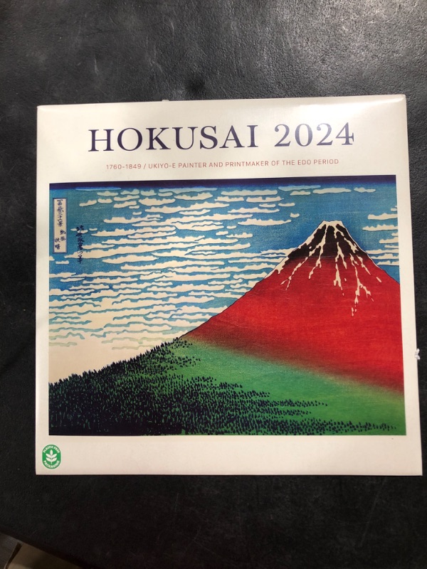 Photo 1 of 2024 TF Publishing Bilingual Monthly Wall Calendar, 12" X 12", Hokusai, January to December
