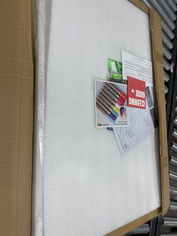 Photo 1 of Premium Ultra-Clear Acrylic Wall Calendar Dry Erase | Oversize 36"X24" | Large Glass Calander for Home Family Planner Office Board Reusable Whiteboard Big Monthly | 8 Magnetic Pens Eraser (2023-2024) 36"X24" (Grand)