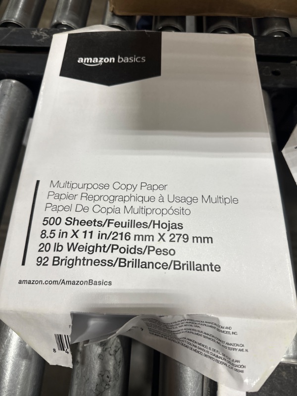 Photo 2 of Amazon Basics Multipurpose Copy Printer Paper, 8.5 x 11 Inch 20Lb Paper - 1 Ream (500 Sheets), 92 GE Bright White 1 Ream | 500 Sheets Multipurpose (8.5x11) Paper