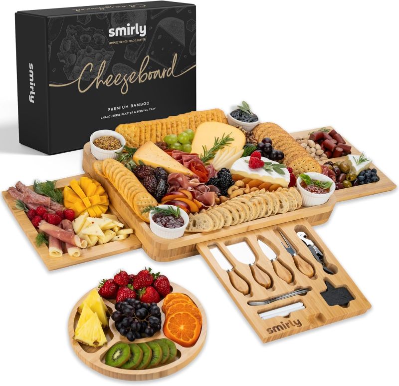 Photo 1 of 
SMIRLY Charcuterie Boards Gift Set: Charcuterie Board Set, Bamboo Cheese Board Set - Unique Mothers Day Gifts for Mom 