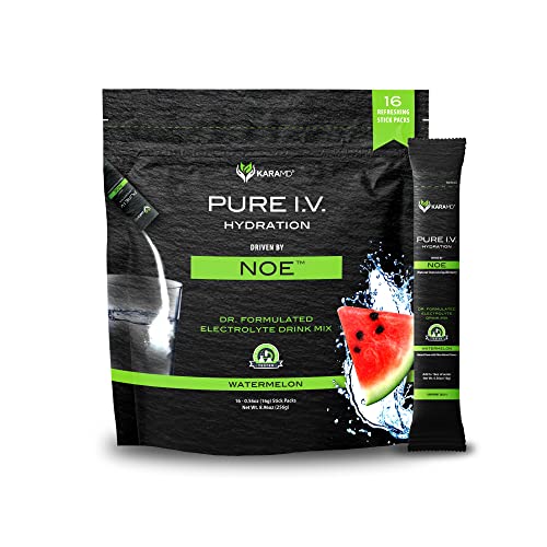 Photo 1 of EXP 11/2025 KaraMD Pure I.V. - Doctor Formulated Electrolyte Watermelon Powder Drink Mix – Refreshing & Delicious Hydrating Packets with Vitamins & Minerals –