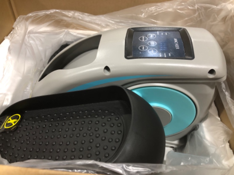 Photo 1 of ANCHEER Seated Elliptical Machines for Home Use, Office, Under Desk Cycle, Indoor Mini Pedal Exerciser, Under Desk Elliptical Machine, Built in Display Monitor, Remote Control, for Seniors, Adults Gray