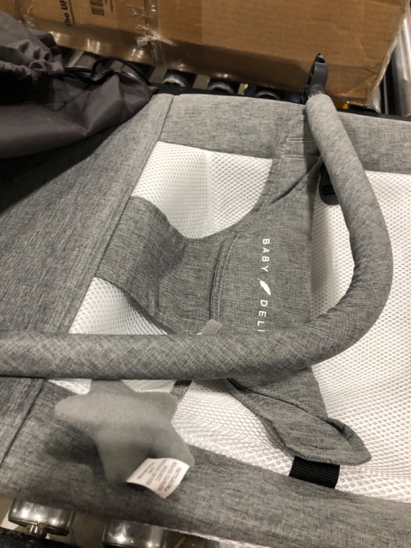 Photo 1 of Baby Delight Alpine Deluxe Portable Bouncer | Infant | 0 – 6 months | Charcoal Tweed
