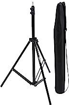 Photo 1 of Amazon Basics Aluminum Light Photography Tripod Stand with Case - 2.8 - 6.7 Feet, Black
