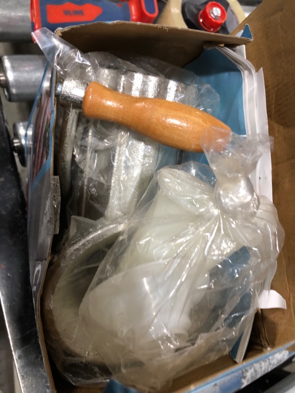 Photo 1 of  Table Mount Meat Grinder - Manual Mincer Includes Two 3/4" Cutting Disks and Sausage Stuffer Funnel, Heavy Duty- Make Homemade Ground Beef Burgers, Easy to Use and Cooking Tool Must Have