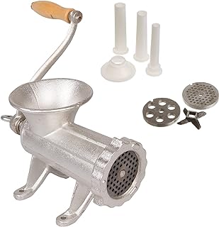 Photo 1 of  Table Mount Meat Grinder - Manual Mincer Includes Two 3/4" Cutting Disks and Sausage Stuffer Funnel, Heavy Duty- Make Homemade Ground Beef Burgers, Easy to Use and Cooking Tool Must Have