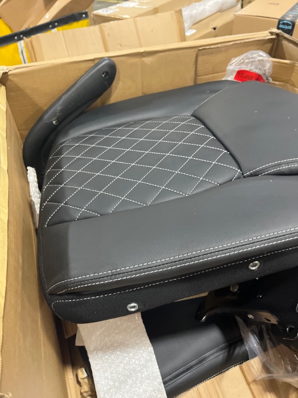 Photo 4 of Serta Bonded Leather Office Chair with True Wellness AIR Tech 250 Lb. Capacity Black
