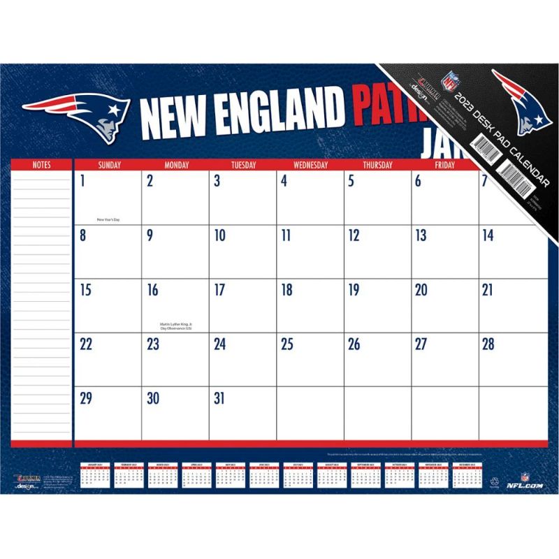 Photo 1 of NFL New England Patriots 2023 Desk Pad