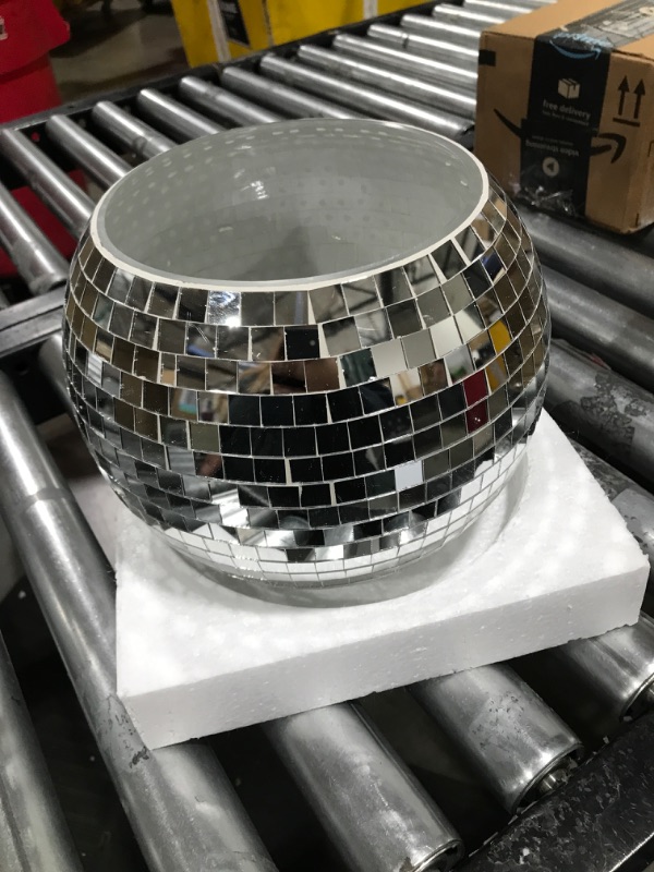 Photo 2 of ZHURUININ 10" Disco Ball Ice Bucket for Party Beer Buckets Beverage Tub Wine Champagne Bucket Trendy Disco Ball Decorations Glass Drinkware Supplies Bar Cart Accessories